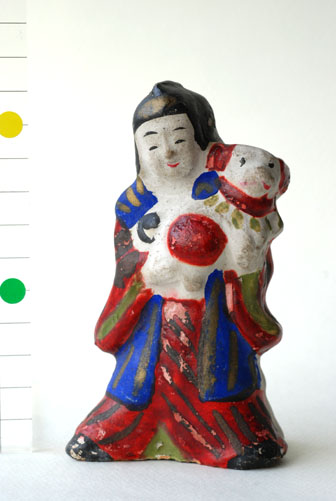 犬抱き童子/堤人形(宮城)